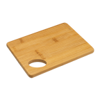 Personalized bamboo kitchen tray by Kombis, ideal gift, showing a sleek, natural bamboo surface with customizable engraving area.