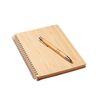 Kombis Bambusa stationery gift set with notepad and pens, eco-friendly bamboo design, ideal for writing and gifting.