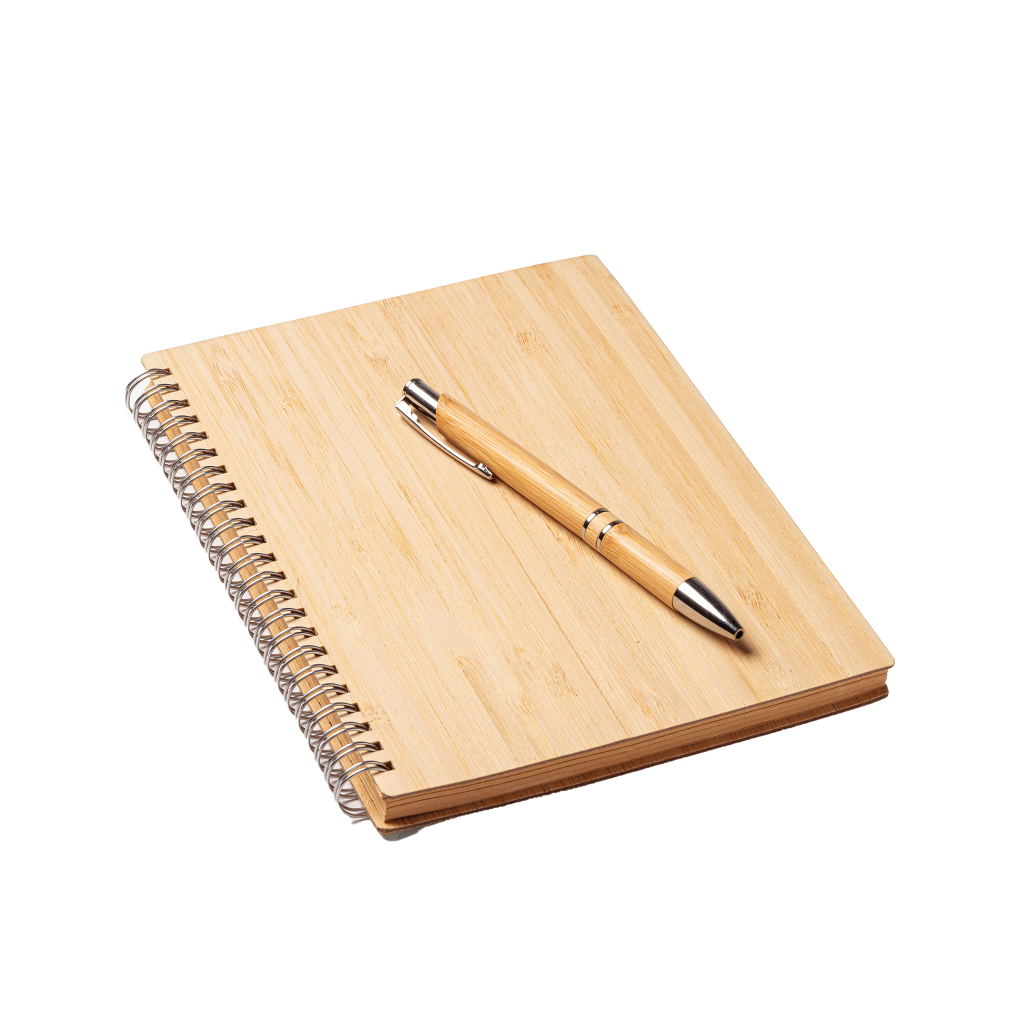 Kombis Bambusa stationery gift set with notepad and pens, eco-friendly bamboo design, ideal for writing and gifting.