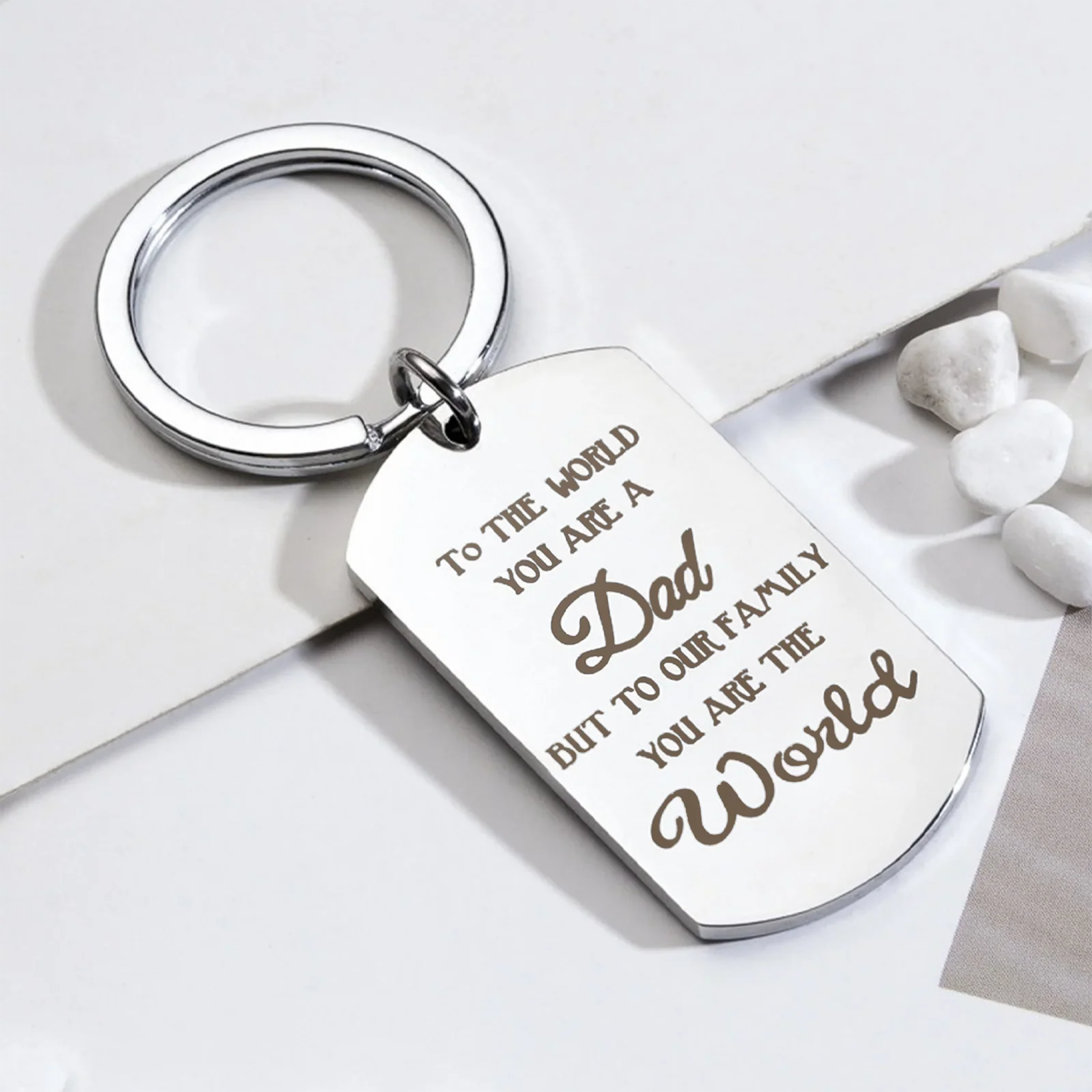 Personalized military-style pendant with laser engraving from Kombis, showcasing detailed design and custom inscription.
