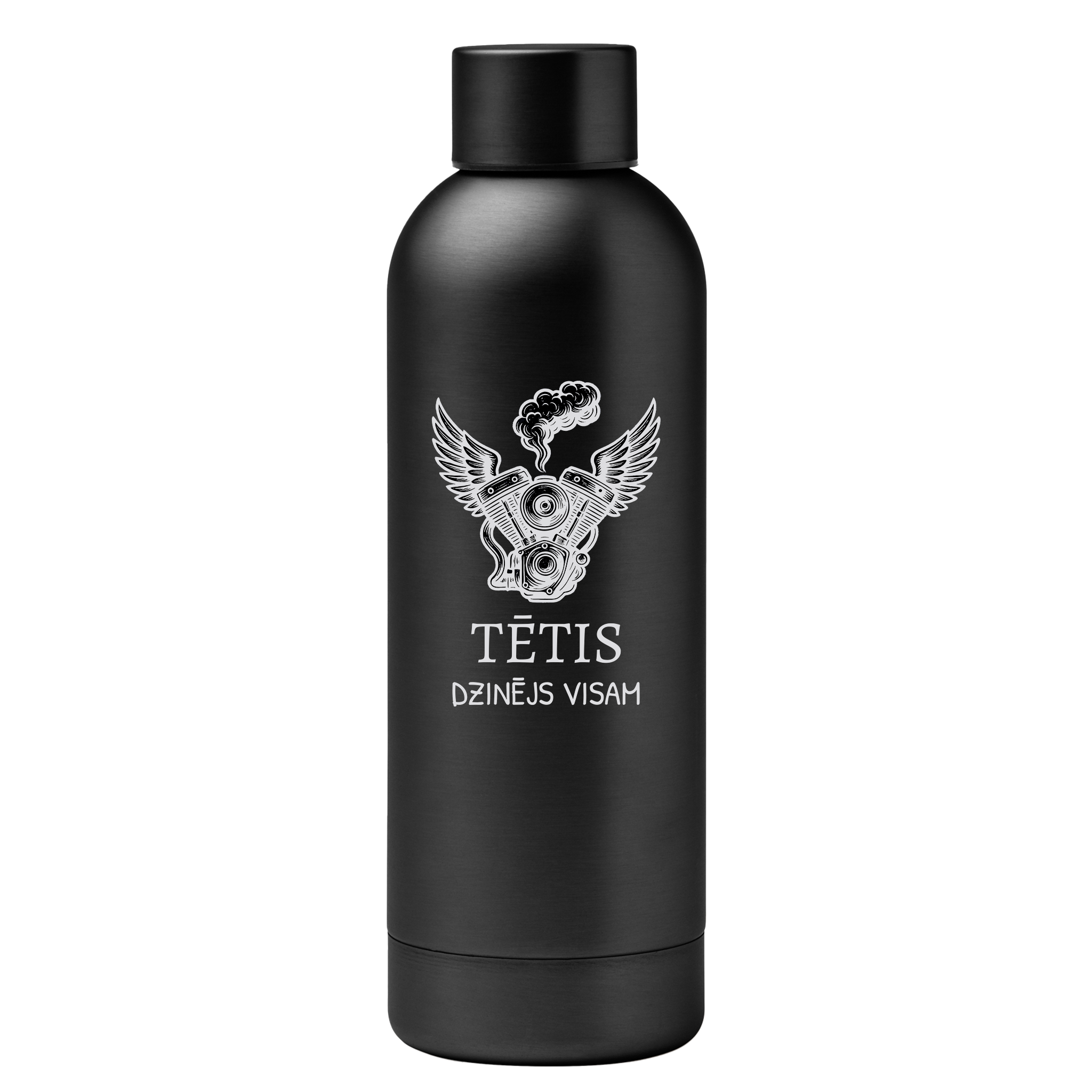 Lāzergravēta termo krūze / pudele "Tētis – dzinējs visam"