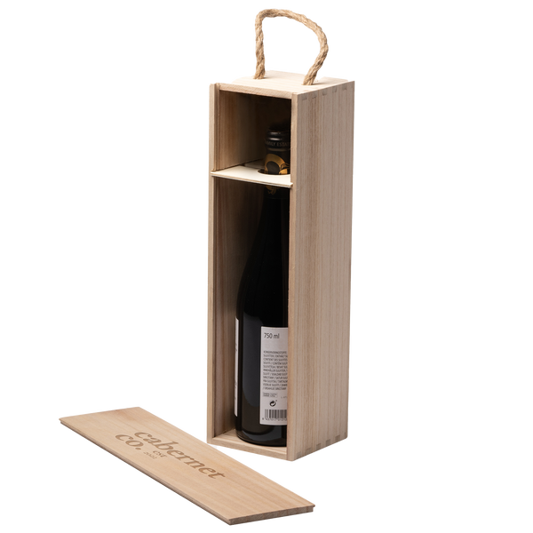 Personalizēta koka vīna pudeļu kaste ar rokturi, elegantas dāvanu kastes no Kombis, izgatavota no koka ar rokturi.
