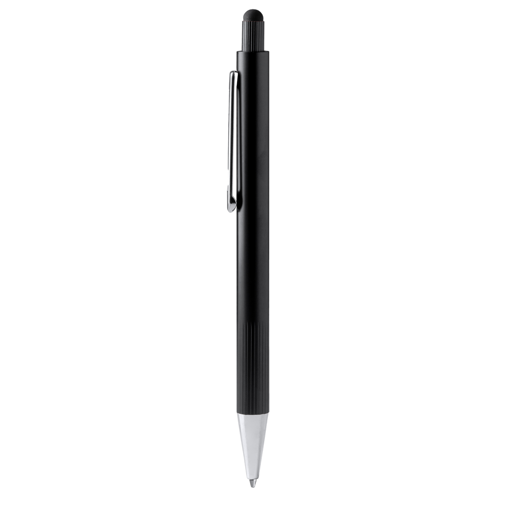 Personalized aluminum pen with touchscreen tip from Kombis, designed as a stylish and functional gift.