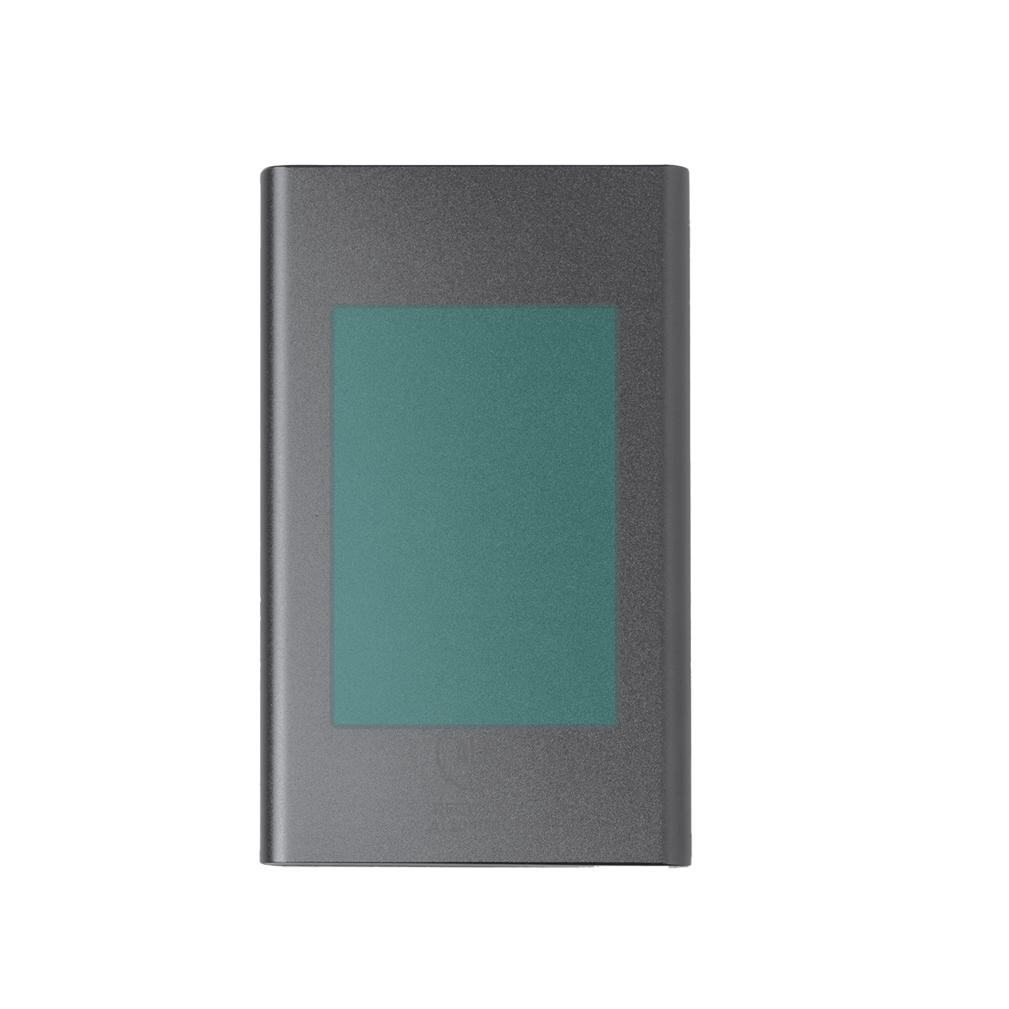 Personalized external 4000mAh power bank by Kombis, showing a sleek portable charger with customized design on the surface.