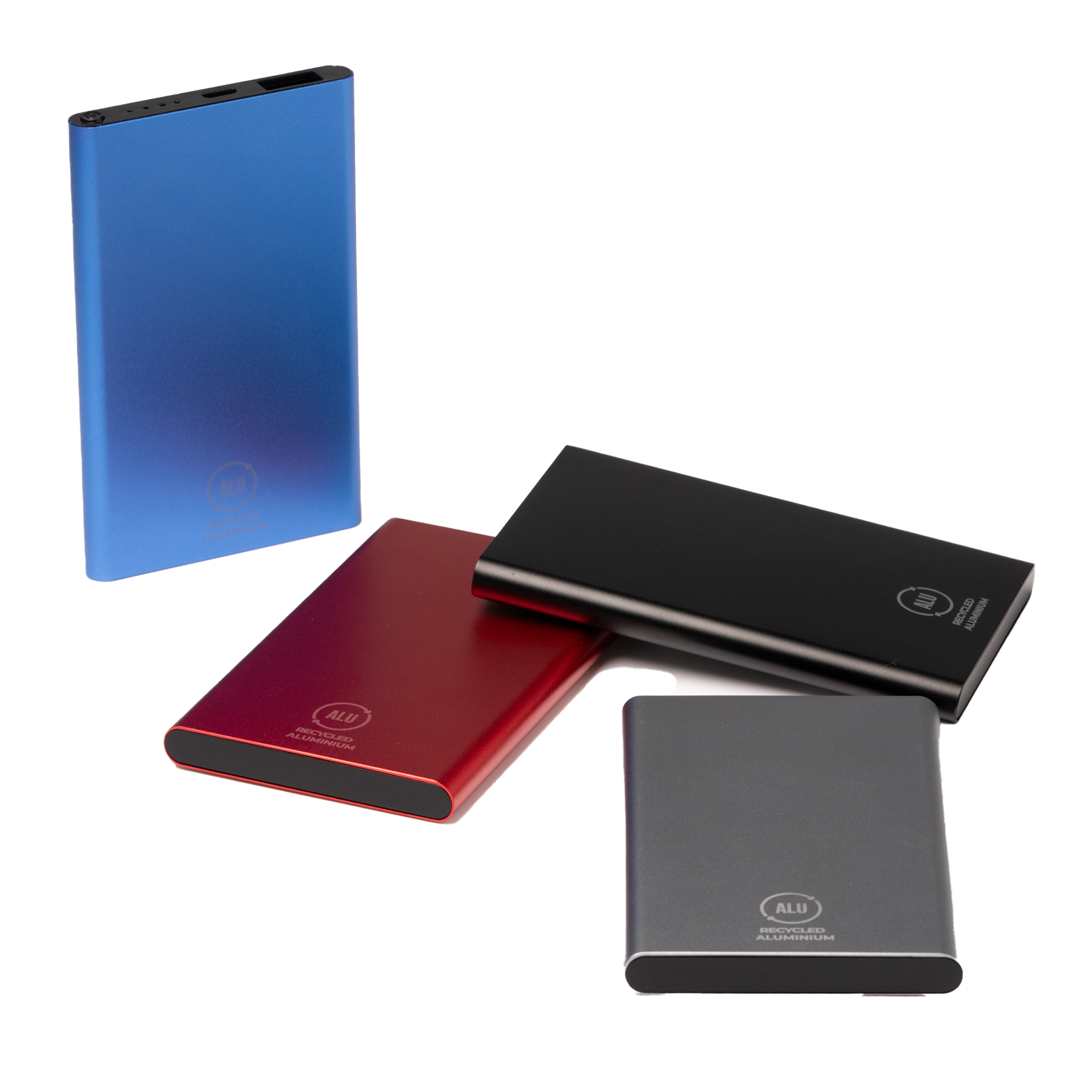 Personalized external battery pack by Kombis, 4000mAh capacity, compact portable power bank for on-the-go charging.