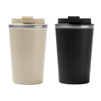 Kombis premium 450ml termo krūze ar lāzergravējumu, dāvana, ar ērtu rokturi un izturīgu stikla dizainu.
