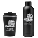 Lāzergravēta termo krūze / pudele "Tētis – uz ceļa un dzīvē"