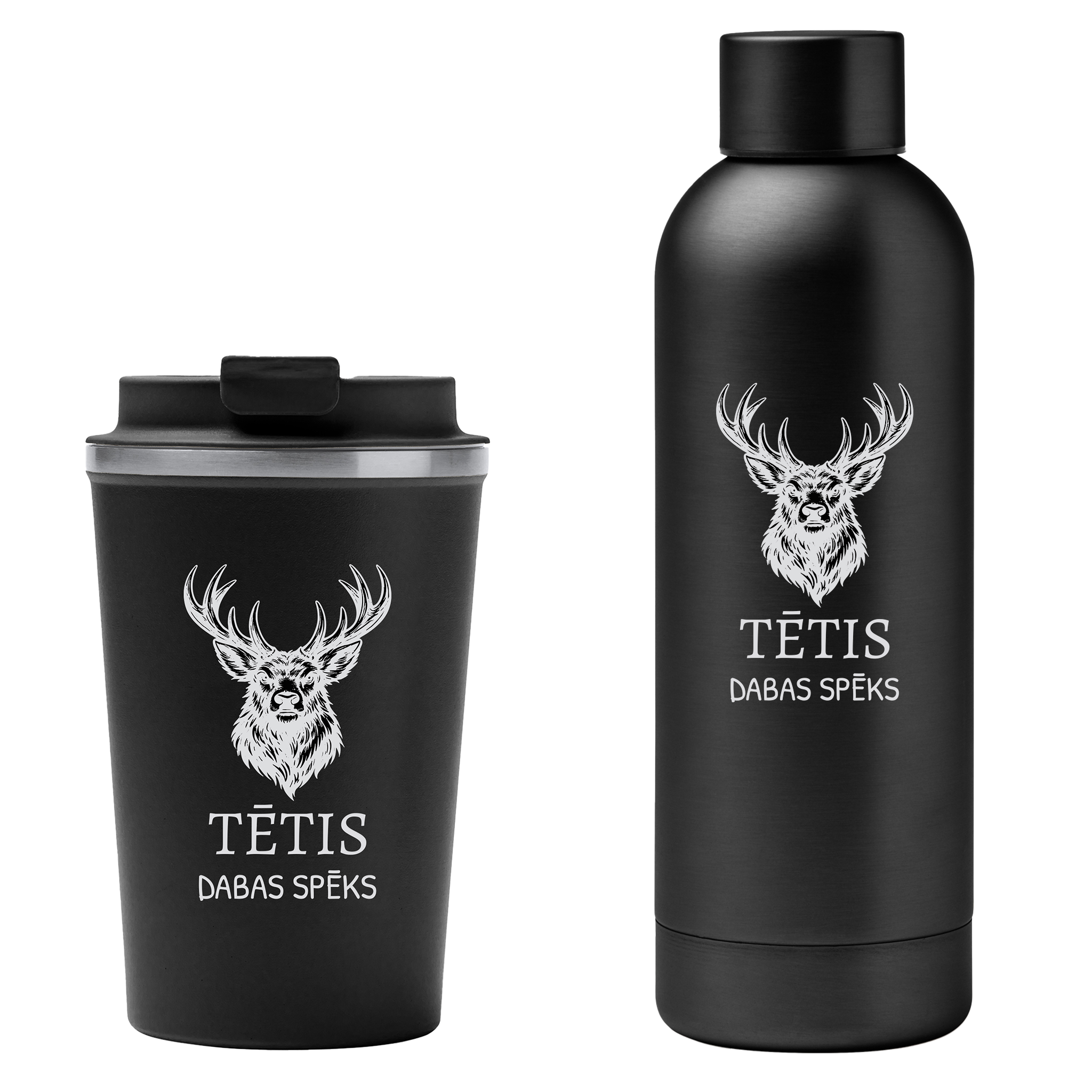 Lāzergravēta termo krūze / pudele "Tētis – dabas spēks"
