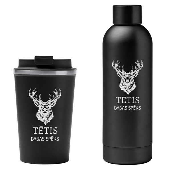 Lāzergravēta termo krūze / pudele "Tētis – dabas spēks"