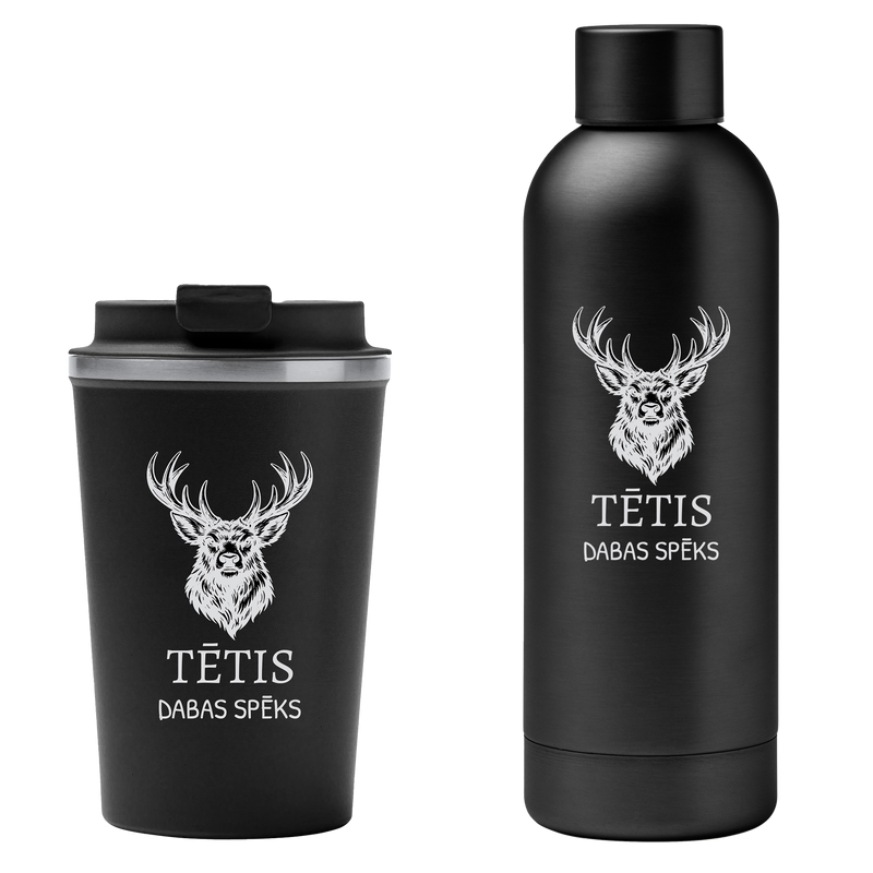 Lāzergravēta termo krūze / pudele "Tētis – dabas spēks"