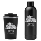 Lāzergravēta termo krūze / pudele "Tētis – spēks darbā"