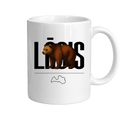 Kombis Meža iemītnieki krūze "Lācis" featuring a bear design on a ceramic mug with woodland animal illustrations.