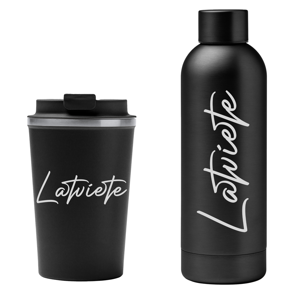 Lāzergravēta termo krūze / pudele "Latviete"