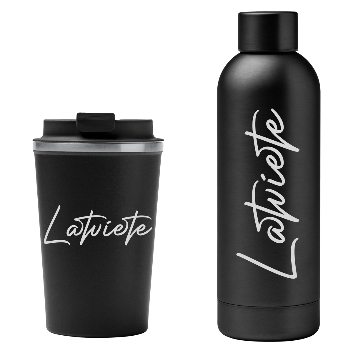 Lāzergravēta termo krūze / pudele "Latviete"