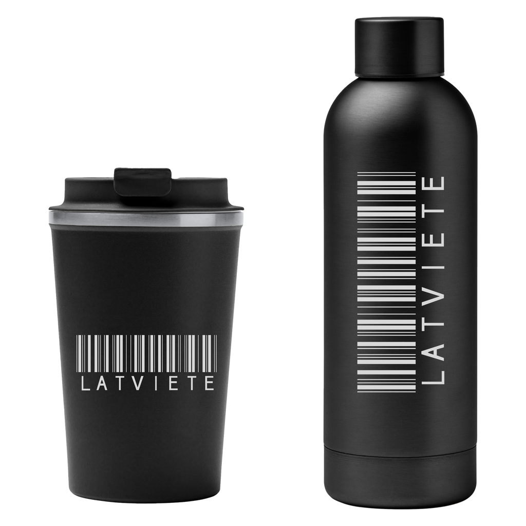 Lāzergravēta termo krūze / pudele "Latvietes kods"