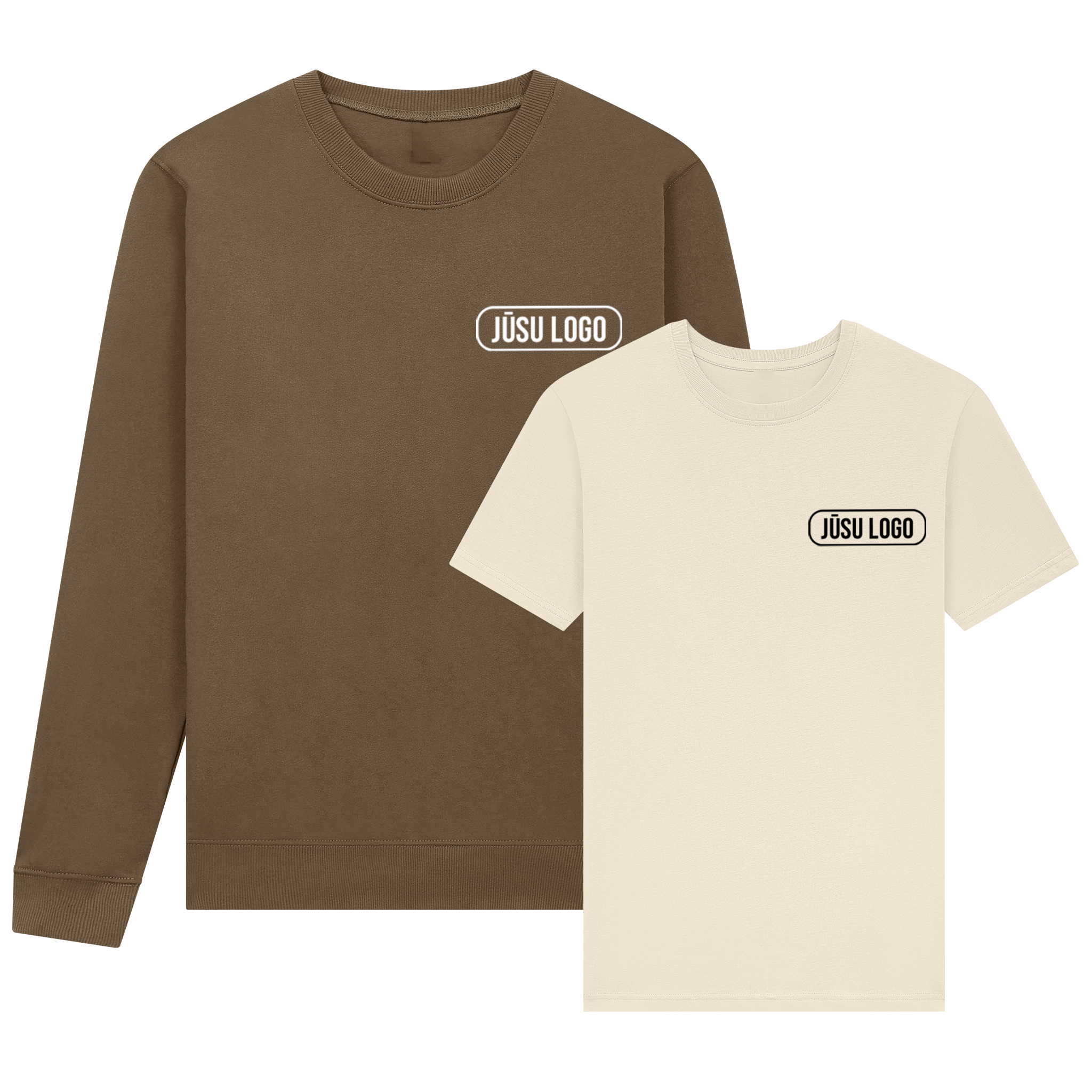 PREMIUM T-KREKLS UN DŽEMPERIS AR JŪSU LOGO