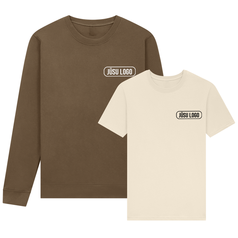 PREMIUM T-KREKLS UN DŽEMPERIS AR JŪSU LOGO