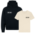 PREMIUM T-KREKLS UN HŪDIJS AR KAKLA AIZSARGU AR JŪSU LOGO