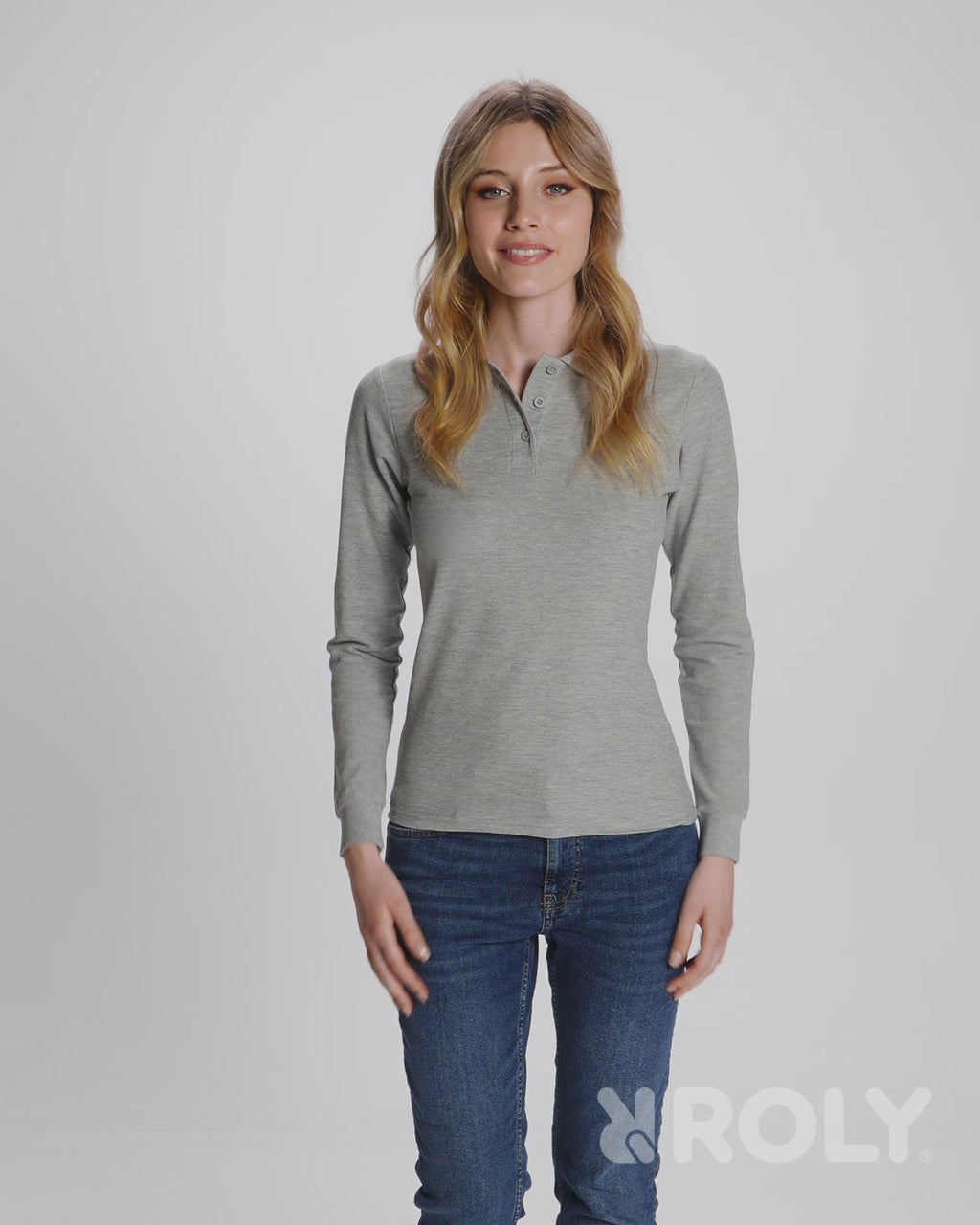 Klasiskais sieviešu kokvilnas polo krekls ar garām piedurknēm ESTRELLA WOMAN L/S